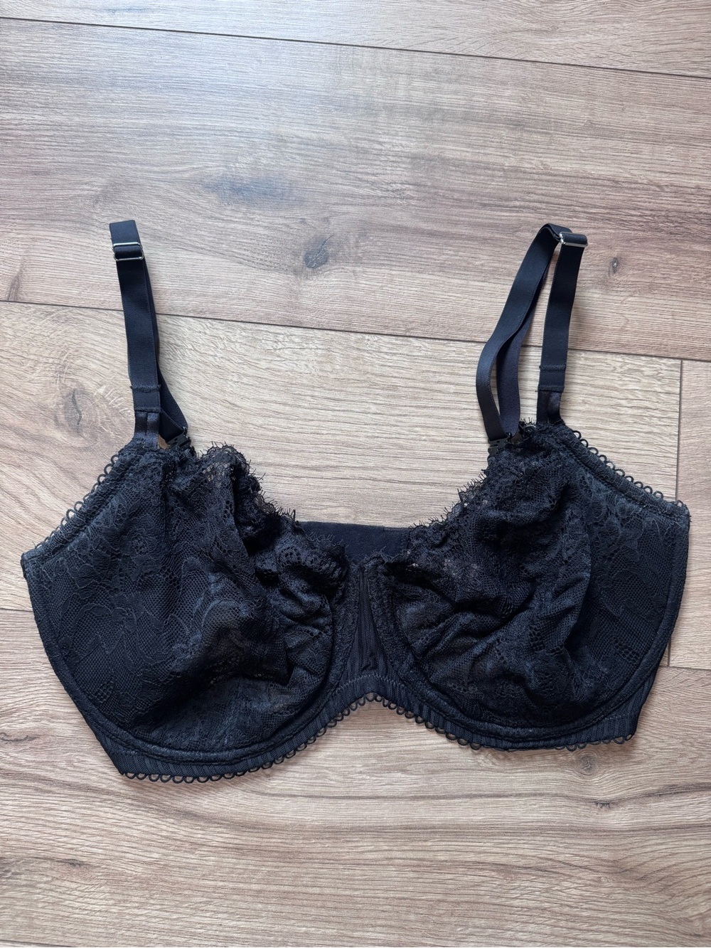 Dobreva Lace Balconette Lace Sheer Underwire Demi Cup 38F